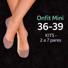 Kits Meia Onfit Mini 36-39 sapatilha de algodão invisível bege feminino fio 40.1 100% cotton sapato
