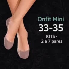 Kits Meia Onfit Mini 33-35 sapatilha de algodão invisível bege feminino fio 40.1 100% cotton sapato
