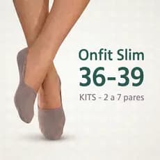 Kits Meia Onfit Slim 36-39 sapatilha de algodão invisível bege unisex masculino e feminino fio 40.1 100% cotton