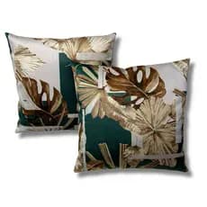 Kit 2 Capa Almofada 45x45 Veludo Linho Decoração Premium Decoração Ambiente