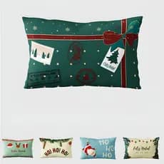 Almofada Cheia Baguete Retangular Natalina 50x28cm