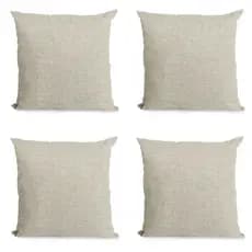 Kit 4 Capa De Almofada Linho Liso 45x45 Cm Luxo - Diversas Cores
