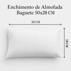 Kit 2 Enchimento refil baguete 50x28cm Alta qualidade Fibra Siliconada Rinzeira Quebra rim