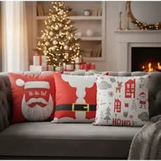 Kit 3 Capas De Almofadas Decorativas especial de natal