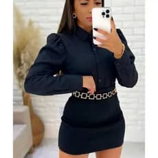 Camisa Blusa Feminina Manga Longa Bufante Trabalho Social