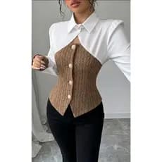 Camisa Social Feminina Acinturada – Manga Longa com Botões Funcionais - Moda Social