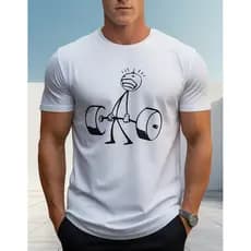 Camiseta Masculina Estampada Levantamento Peso Divertida
