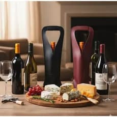 Bolsa Porta Vinho Couro Ecologico Resistente Produto Top Lançamento