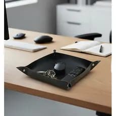 Porta Objetos Organizador de mesa  Couro ecologico