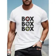 Camiseta Masculina Box Box Box F1 100% Algodao Premium