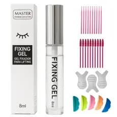 Gel Fixador Lash Lifting Master Elite Premium Gel Fixing Escovinha Pads Pente y Microbrush
