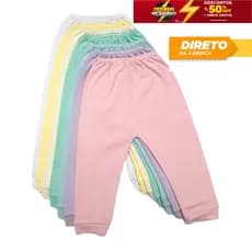 Mijão Culote Calça Sem Pé Pé com Punho Bebê Atacado 100% Algodão Barato
