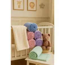 Manta Microfibra Fleece Bebê Inverno Lisa 100cm x 80cm