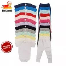 Kit bebe 4 peças -  Body bebe e Calça Mijão (Rn P M e G)