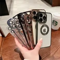 Capa para Celular Iphone de Luxo Flexível Antiderrapante Resistente a Quedas De Silicone