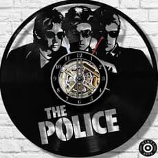 Relógio  de parede Banda The Police feito em disco De Vinil - Relógio De Parede feito em Vinil Disco LP