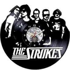Relógio  de parede The Strokes feito em disco De Vinil - Relógio De Parede feito em Vinil Disco LP
