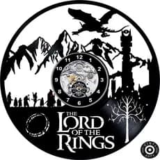 Relógio  de parede O Senhor dos Anéis feito em disco De Vinil - Relógio De Parede feito em Vinil Disco LP