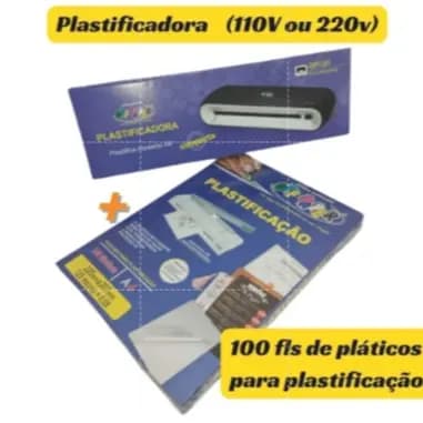 COMBO - Plastificadora e Laminadora A4  + Plástico para Plastificação A4  com 100 fls - OFF Paper