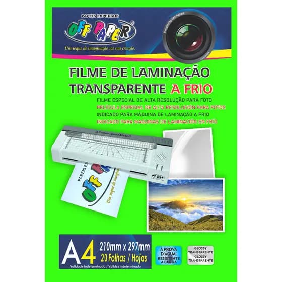 Filme de Laminação Transparente a frio - OFFPAPER
