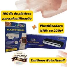 KIT - Plastificadora e Laminadora A4  + Plástico para Plastificação A5  com 100 lâminas - OFF Paper