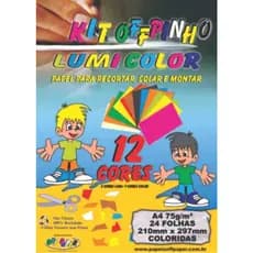 Papel A4 Kit Offpinho Lumi Color 75g 24 fls - OFF PAPER
