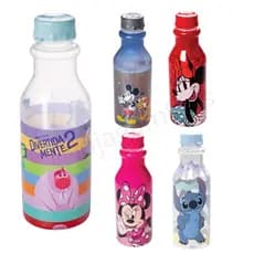Garrafa Infantil Lancheira para Agua Suco Divertidamente Stitch Mickey Minnie Disney Plasútil