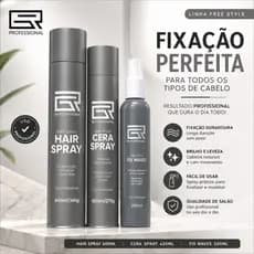 Kit RG Professional Finalização Profissional Hair Spray Cera Fix Waves