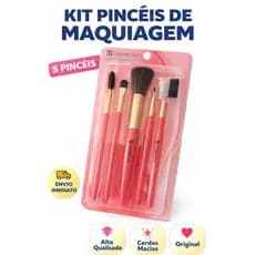 KIT 05 PINCEIS  PARA MAQUIAGEM  SABRINA SATO CONTEM 5 UNI TOQUE MACIO PINCEL DE PRECISÃO