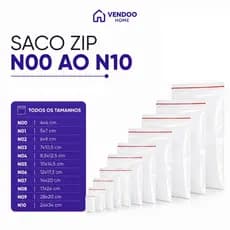 Saco Zip Hermetico 100 Unidades Abre E Fecha Para Alimentos Freezer Geladeira