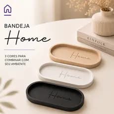 Bandeja Decorativa Oval Porta Objetos Lavabo Organizador Mesa Chaves