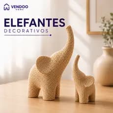 Elefante Decorativo Efeito Croche Enfeite De Mesa Sala Quarto Moderno