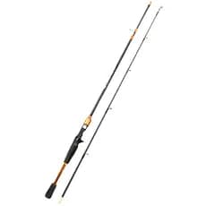 Vara Carretilha Carbono 1.65m 20lbs Ação Média 2 Partes Tucunaré Robalo Traíra Piau