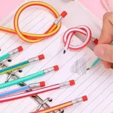 Kit Lápis Flexível Colorido Kawaii Arco Íris Fofo Papelaria Criativa Escolar Lembrancinha Presente Infantil