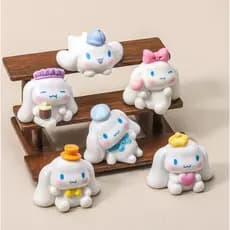 Cinnamoroll Caixa Surpresa Blind Box Miniatura Colecionável 3D Sanrio Boneco Decorativo Kawaii Presente Caixa Misteriosa
