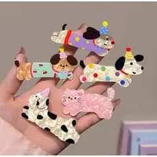 Presilha Kawaii Gatinho Cachorrinho Aesthetic Coreana Fofa Hair Clip Cute