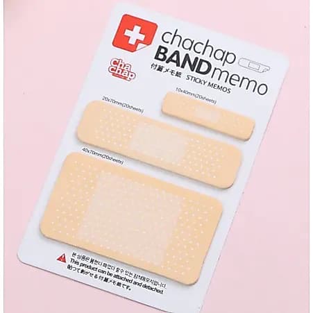 Bloco de Notas Adesivas Post-it Band Aid Curativo Kawaii Lembretes Planner Agenda Bullet Journal Papelaria Escolar Escri