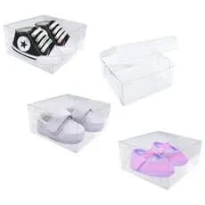 30 Caixas De Acetato Transparente 12x12x6 Caixinha para Presentes Sapatinho Bebê lembrancinhas