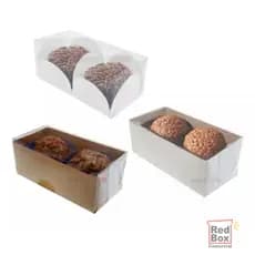 30 Caixas Kraft 8x4x3 P2 Brigadeiros Doces Gourmet Docinhos Branco Kraft e Transparente