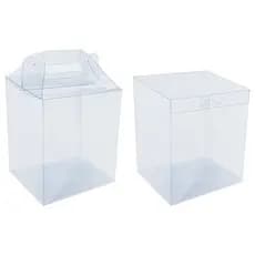 35 Caixas Maleta Acetato 8x8x10 Para Presentes 3 Sabonetes