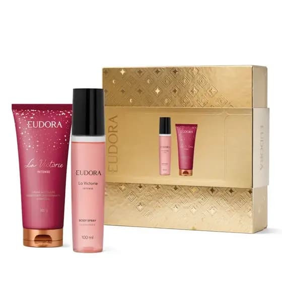 Kit La Victorie Intense: Body Spray Desodorante 100ml + Hidratante corporal 200ml