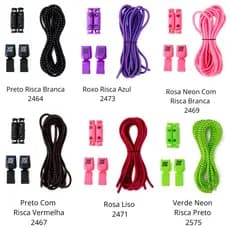 Cadarço Hupi Elástico Laces Para Tênis Ajustável Cores