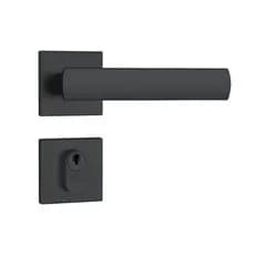 Fechadura Porta Externa 803/35 Broca 40mm Roseta Quadrada Preto Fosco Stam