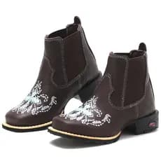 Botina Cano Curto Country Feminina Rodeio Infantil Botas Rhl