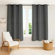 Cortina de Tecido Sala Quarto Moderna Resistente c/ Ilhós Para Varão 2,70m x 1,80m - Envio Imediato