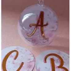 Toppers para Esfera com Letra- Aniversário
