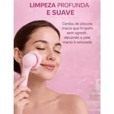Escova Facial Silicone Limpeza Profunda Removedor de Cravos Massageador Facial