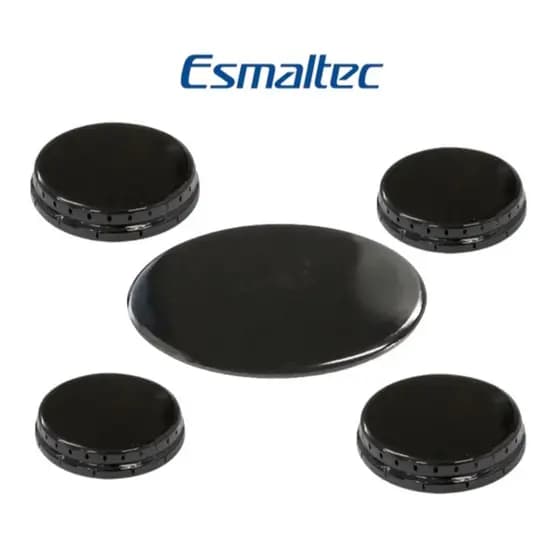 Kit Espalhadores TampaS Para Fogão Esmaltec Agata 5 Bocas