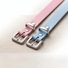 Kit Cintos Femininos Fashion Rosa Bebê e Azul Bebê Casual Chic Tendência