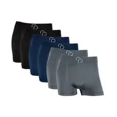 Kit 6 Cuecas Boxer RP Masculina Barata Microfibra Qualidade Sem Costura